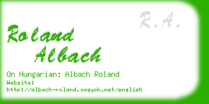 roland albach business card